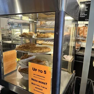 a display of baked goods