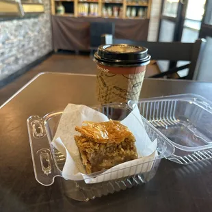 Baklava and coffee