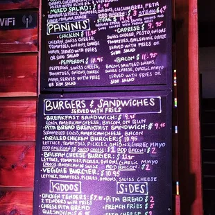 Crappy not so Balkan menu.