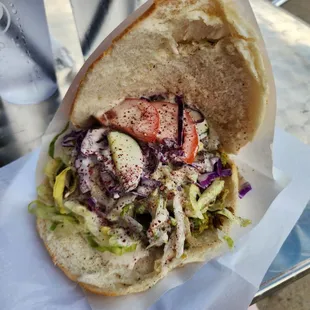 Vegan falafel döner