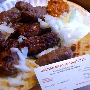 Best CEVAPI in America says on the business card, I soup agreed Wows outrageous delicious  LOVE