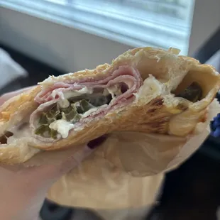 Jalepeno ham and cheese croissant