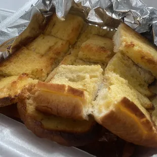 Plain garlic bread