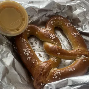 Pretzel with cheese