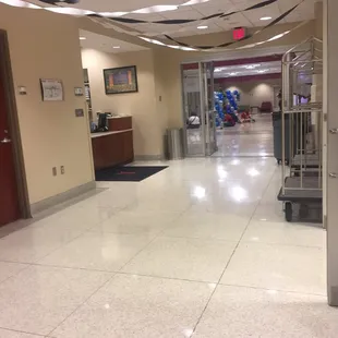 Student center, hotel reception desk