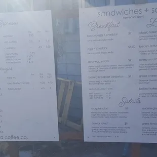 Drive through menu (8/17/22)