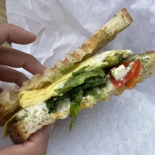 Spicy egg sandwich