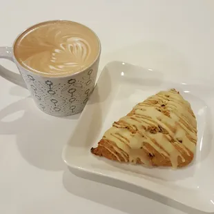 Mocha and a some scone that I can&apos;t remember what flavor it is.