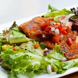 Grilled salmon with avocado salad special