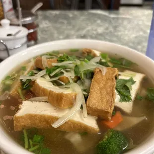 Veggie tofu pho