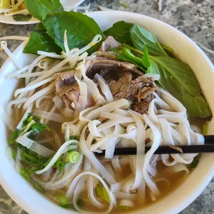 Didn&apos;t enjoy the unexpected wide noodles. Tripe, tendon, steak and brisket were all good