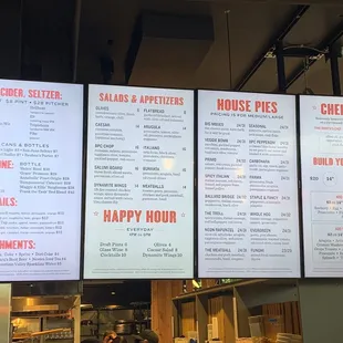 Menu board