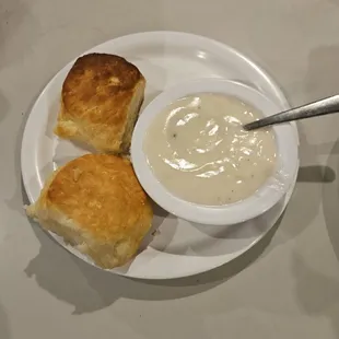 Homemade biscuits &amp; gravy, so good!