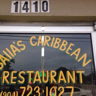 the front of the restaurant