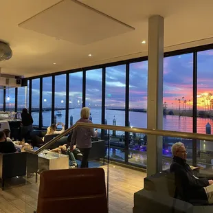 Sunset view from inside