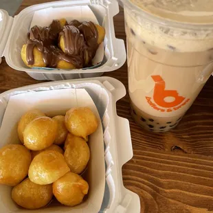 Nutella ballers, canadian maple ballers, milk tea boba