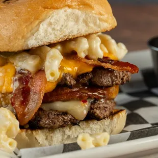 Cheeseburger with Macaroni and Cheese. The Walk of Shame