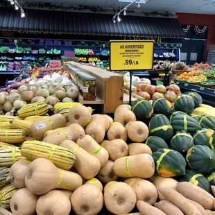 a variety of vegetables in a store