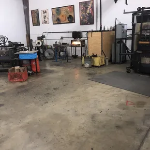Inside his art studio!