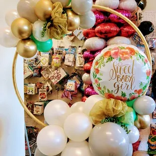 New baby balloon wreath