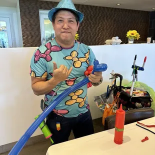 Balloon man Douglas Odani