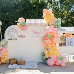 Farmer's market is now open for business!  Custom backdrops available. Happy to help!  Balloon it!