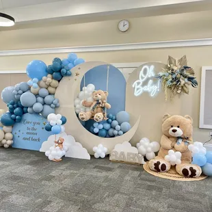 Love you to the moon...dreamy baby shower brought to you by Balloon it!