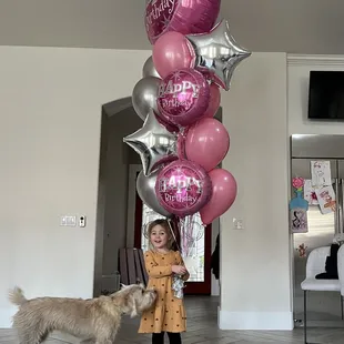 Pink Sparkle 17 Balloon Bouquet