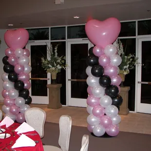 Heart Balloon Columns
