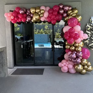 Happy birthday !!! Organic pink arch says it all