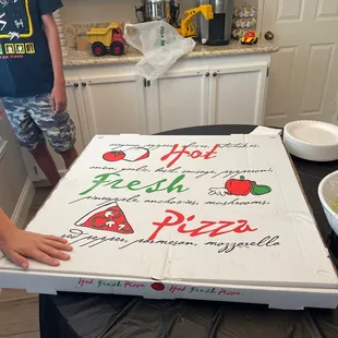 Look how big this pizza is!