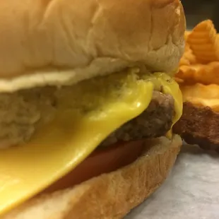 Regular Cheeseburger with Slaw and Tomato