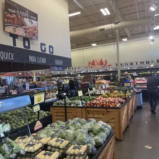 the produce section