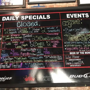 Daily Specials &amp; Events