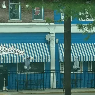 the front of the building