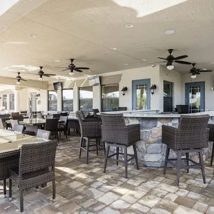 Open Bar &amp; Grill with wired TVs