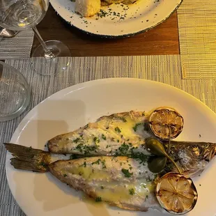 Lavraki (&amp; the balos chips at the top)