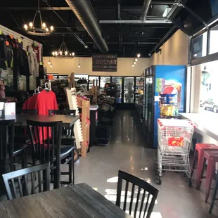 Inside the market A real mini grocery