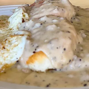 Biscuits topped with our house made gravy