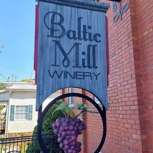 the sign for the winery