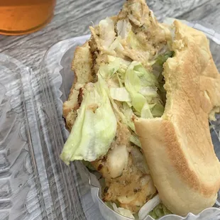 Crab cake sandwich