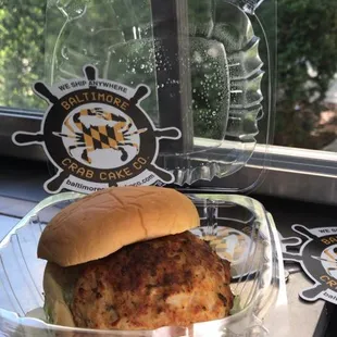 a sandwich in a plastic container