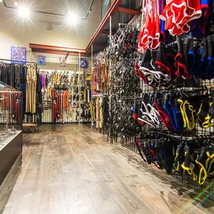 the inside of a bicycle shop