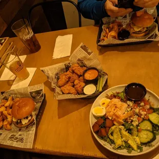 a table full of food