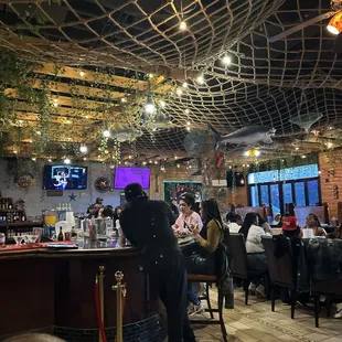 Bar and dining area