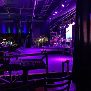 stage with purple lighting