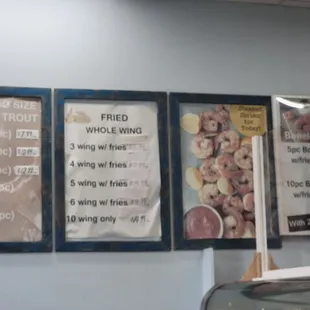 menus and prices