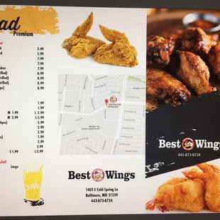 chicken wings and fried chicken