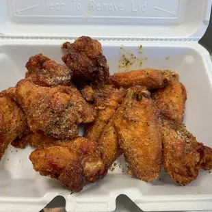 Garlic lemon pepper wings
