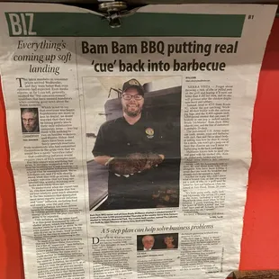 Been in the newspaper